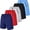 Black & Navy & Red & Silver & Blue, variant on Men's 5-Pack Performance Training Shorts With Zipper Pockets (Sizes, S to 2XL)