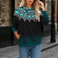 thumbnail image 2 of DeHolifer Sweatshirts for Women Casual Printed Crewneck Fall Winter Trendy Pullover Tops Green L, 2 of 6