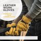 thumbnail image 3 of Guantes de Trabajo de Piel Sintética para Hombre y Mujer, Guantes de Jardinería de Piel de Vaca con Muñeca Ajustable y Palma Reforzada para Conductor., 3 of 6
