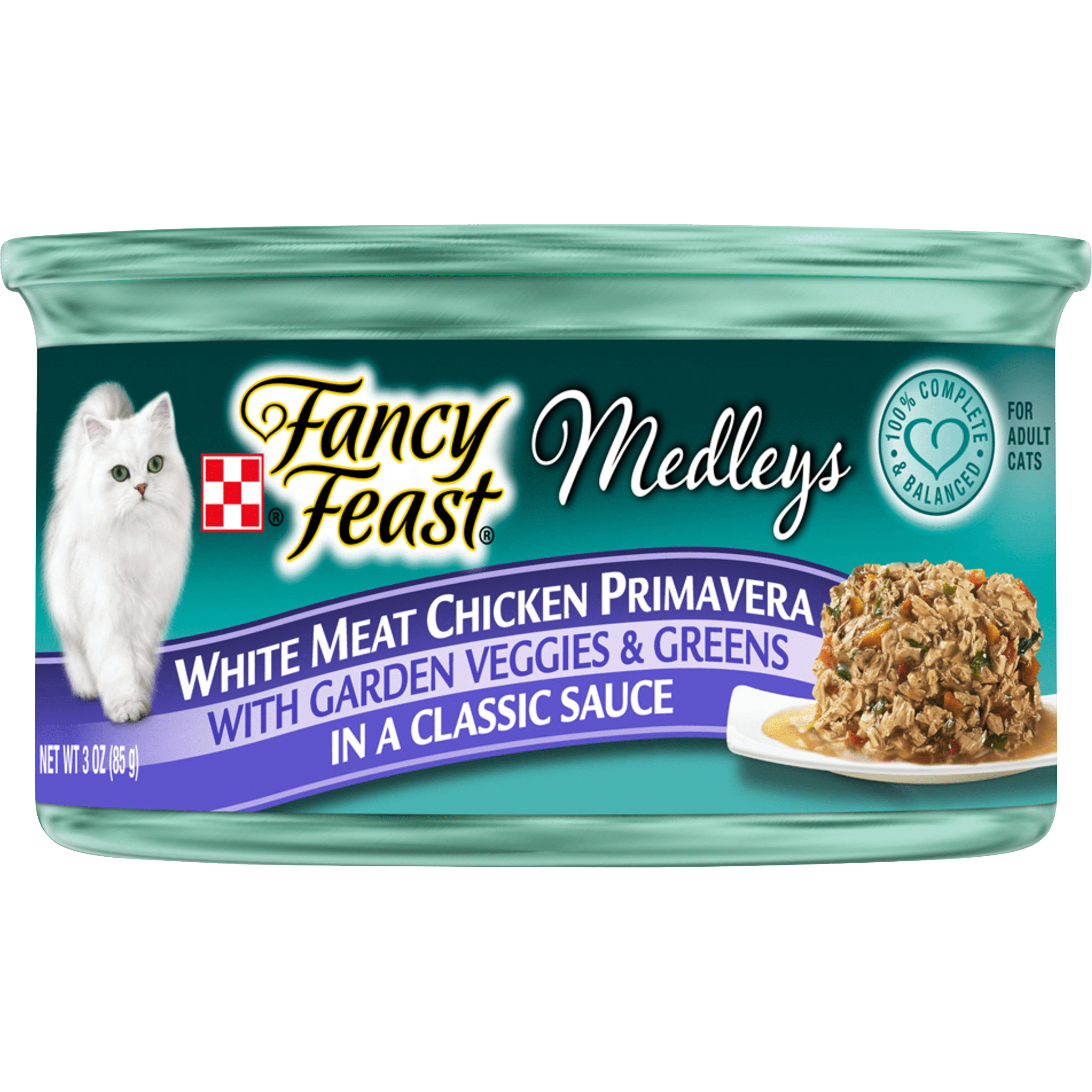Fancy Feast Gravy Wet Cat Food, Medleys White Meat Chicken Primavera