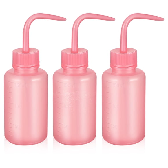 AURARMLET 3Ud Envases De Irrigación Para Extensiones De Pestañas Con Punta Precisa Y Cuerpo Rosa