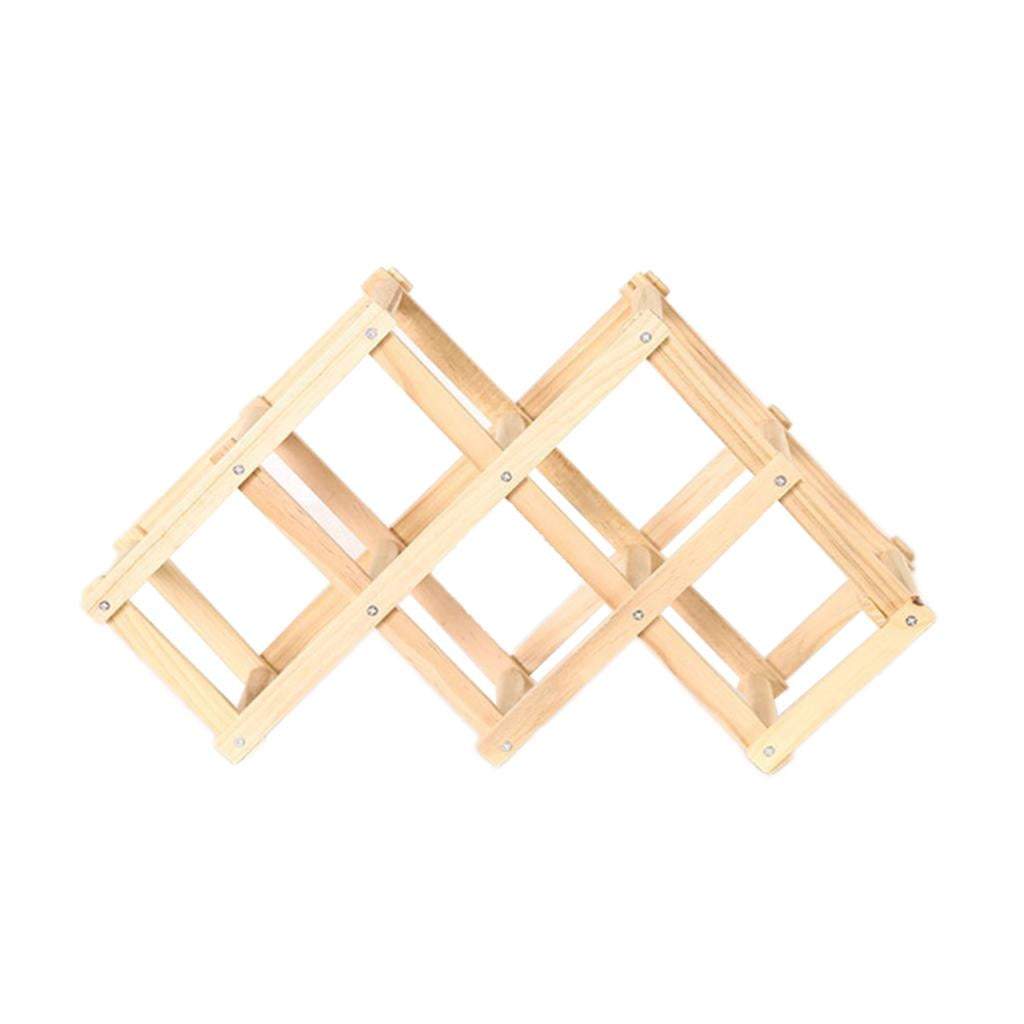 Folding Solid Wood Red Rack Table Countertop Bottle home and bar