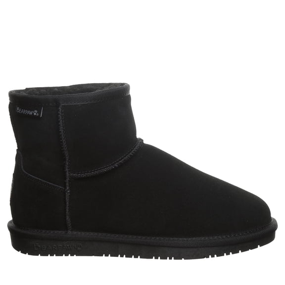 BEARPAW Women's Demi Black Boot Size 6 | Women's Boot | Women's Slip On Boot | Comfortable Winter Boot
