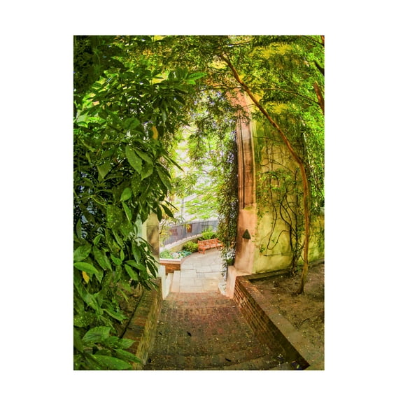 Canvas Wall Art - Mark A Paulda 'Step Into St Dunstan In The East' Wall Art for Living Room, Bedroom, or Office Décor by Trademark Fine Art - 14 x 19 Inches