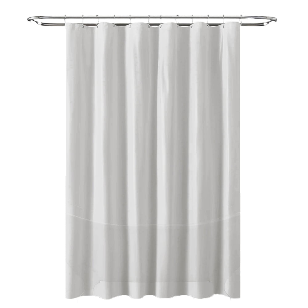 CSCHome PEVA Shower Curtain Transparent Frosted Wipe Clean with a Damp