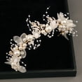 thumbnail image 4 of EeaseMX Accesorio de boda, corona de perlas para fiesta, tocado de moda para el cabello, adorno para el cabello de novia, 4 of 8