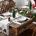thumbnail image 6 of JeashCHAT Plaid Christmas Trees Placemats Set of 4, 12x18 Inch Winter Table Mats Non-Slip Washable Cloth Heat Resistant Place Mats for Indoor Outdoor Home Party Kitchen Dining Decor, 6 of 7