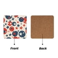 thumbnail image 2 of Multi-Shape Mdf Cork Coaster 4 Pieces Of Anti-Slip, Anti-Wear And Anti-Fouling 3.9in Easy To Clean And Stable Structure Independence Day Theme Star (2) Square, 2 of 7