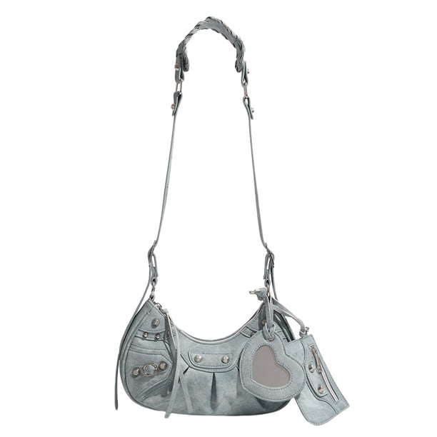 Bolso Hombro Remache Punk Hobo Bandolera para Mujeres Y Niñas