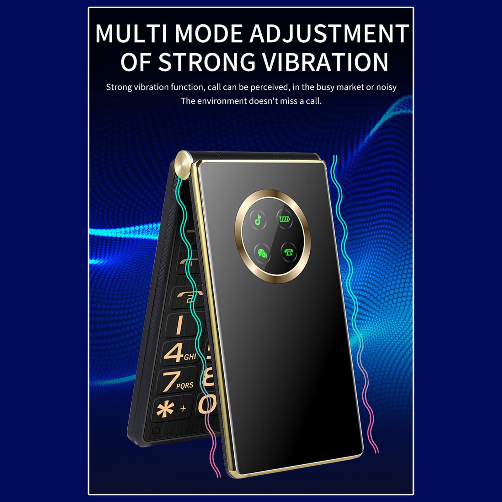 A Big Screen Flip Senior Phone 3.0 Inch Display 5900Mah Battery Dual Sim Standby Fm Radio Flashlight Camera Mobile Phone For Elderly (4.37 X 2.30 X 0.72 Inch)