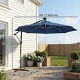 thumbnail image 3 of Outsunny 10 ft Offset Patio Umbrella with Solar Light, Hanging Parasol, 3 of 10