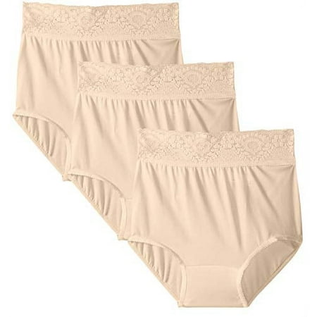 NY Lingerie Women's Lacy Skamp Brief Panty Number 2744 2, 3 and 4 Packs