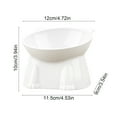 thumbnail image 3 of Raised Cat Food Bowl – Ceramic Elevated 15° Tilted Cat Bowl for Whisker & Neck Fatigue, Dishwasher Safe – Non-Slip & Anti Vomiting Ergonomic Design （White）, 3 of 6