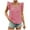 Hot Pink, variant on Summer Trendy Tops Women Ruffled Fly Sleeve Square Neck Plaid Shirt Dressy Casual Tank Top Blouses Sleeveless (XS, Purple)