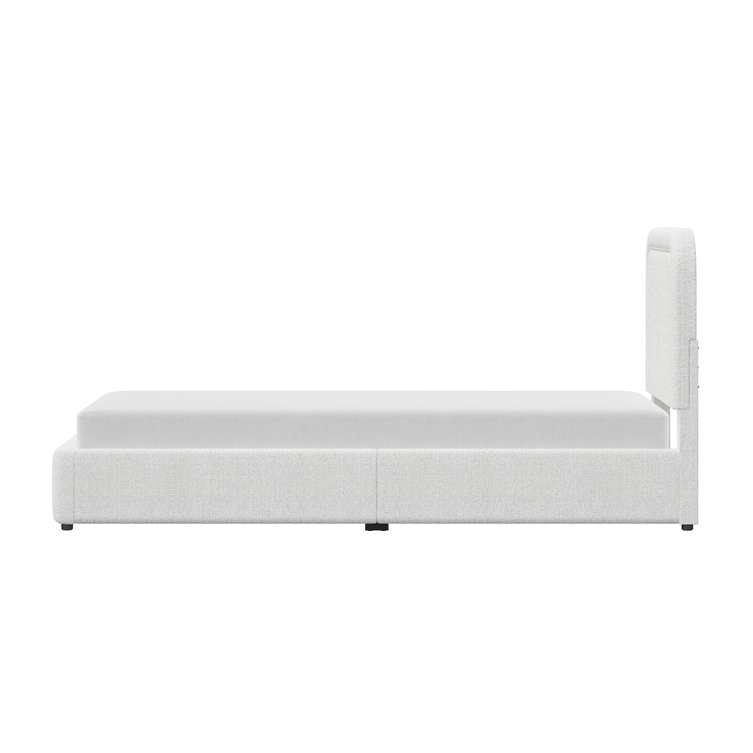 Better Homes & Gardens Juliet Twin Boucle Platform Bed, Ivory