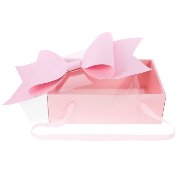 WASHWEPE Clear Jewelry Box Bouquet Holder Pink 1Set