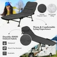 thumbnail image 4 of Costway Folding Camping Cot with  Detachable Mattress & 6-Position Adjustable Backrest Grey, 4 of 10