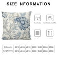 thumbnail image 5 of Creowell  Chinoiserie Flowers Trees Blue Throw Pillow Cover,Floral Cushion Case Outdoor Decoration for Sofa Couch Farmhouse, 5 of 5