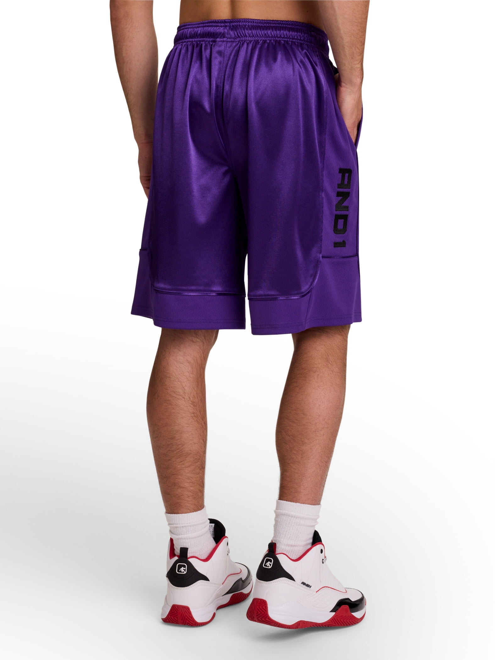 AND1 Men's and Big Men's All Court Short, 11" inseam, up to Size 5XL