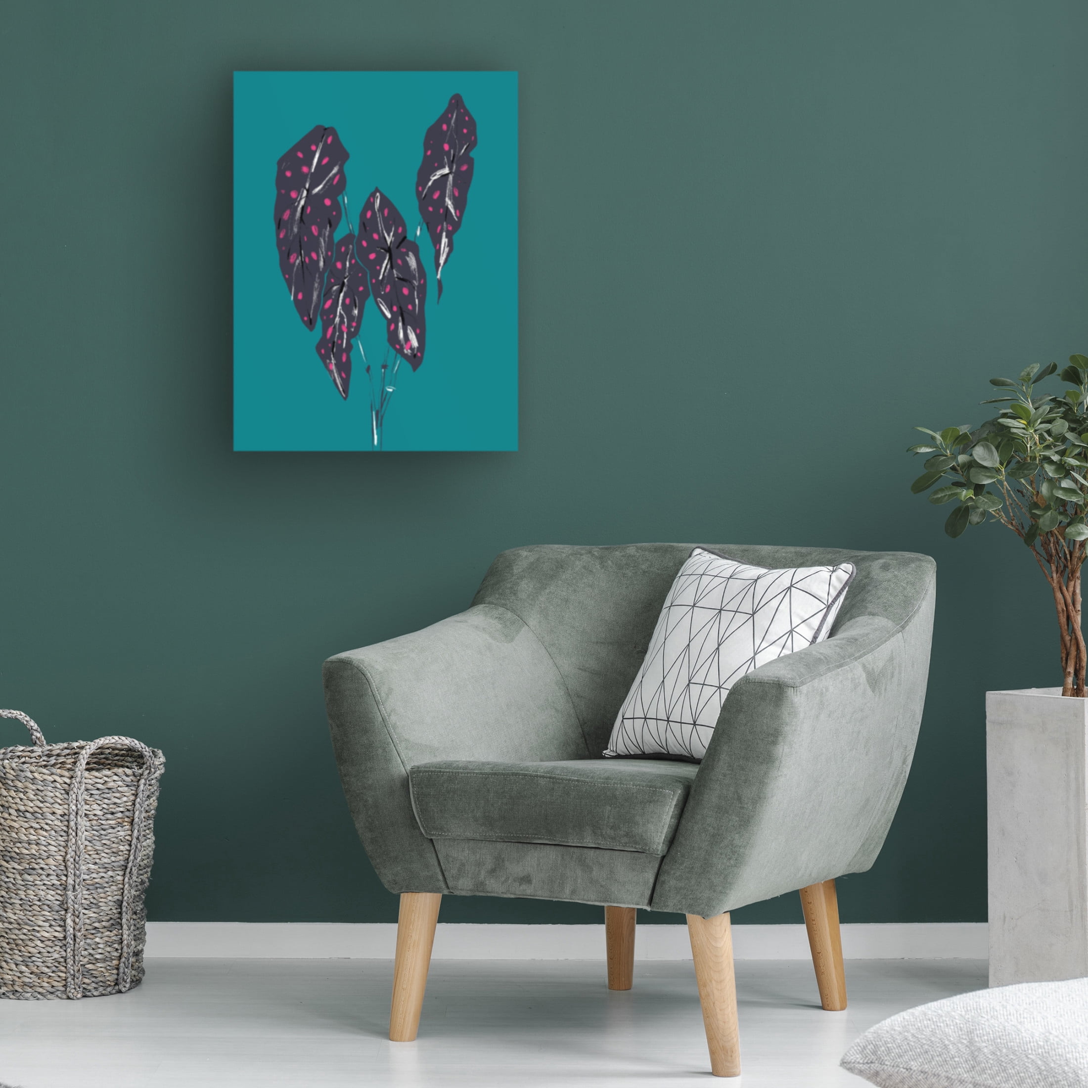 Trademark Fine Art Francesco Gulina Begonia Maculata Dark Canvas Wall Art