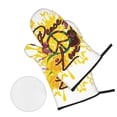 thumbnail image 2 of ZICANCN Oven Mitts and Pot Holders Sets, Peace Sees Love Words Baking Sets Kitchen Heat Resistant 4 Pieces, 2 of 8