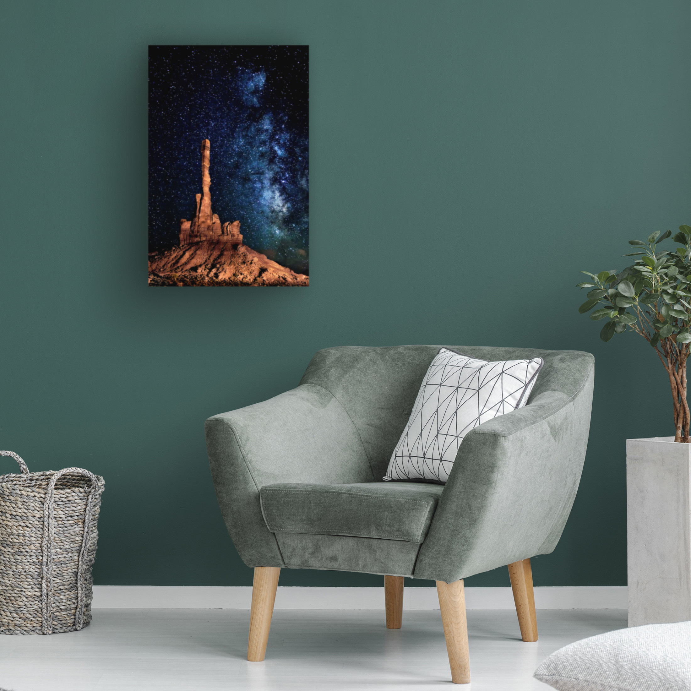 Trademark Fine Art David Drost A Totem Pole Night Sky Canvas Wall Art
