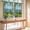 Emerald, Sky Blue, variant on Summer Coastal Island Bathroom Window Curtain, Farmhouse Windows Rustic Floral Light Filtering Coffee Kitchen Curtains, Bedroom Living Room Curtains 2 Panel 84"x45"