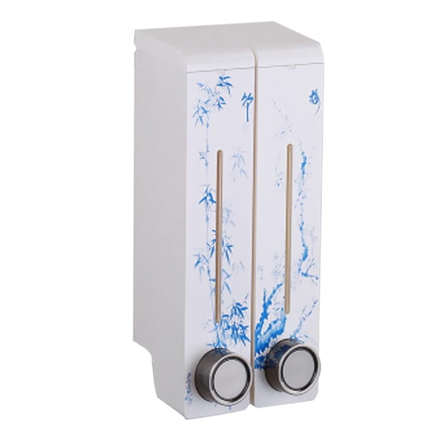 Dispensador de jabón líquido para ducha de baño, montaje en pared, 320 ml, blanco Zulema Dispensador de jabón