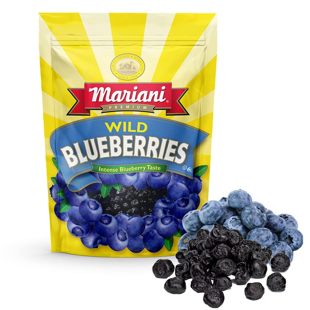 Mariani Dried Fruit, Premium Wild Blueberries, 3.5 oz Pack of 2