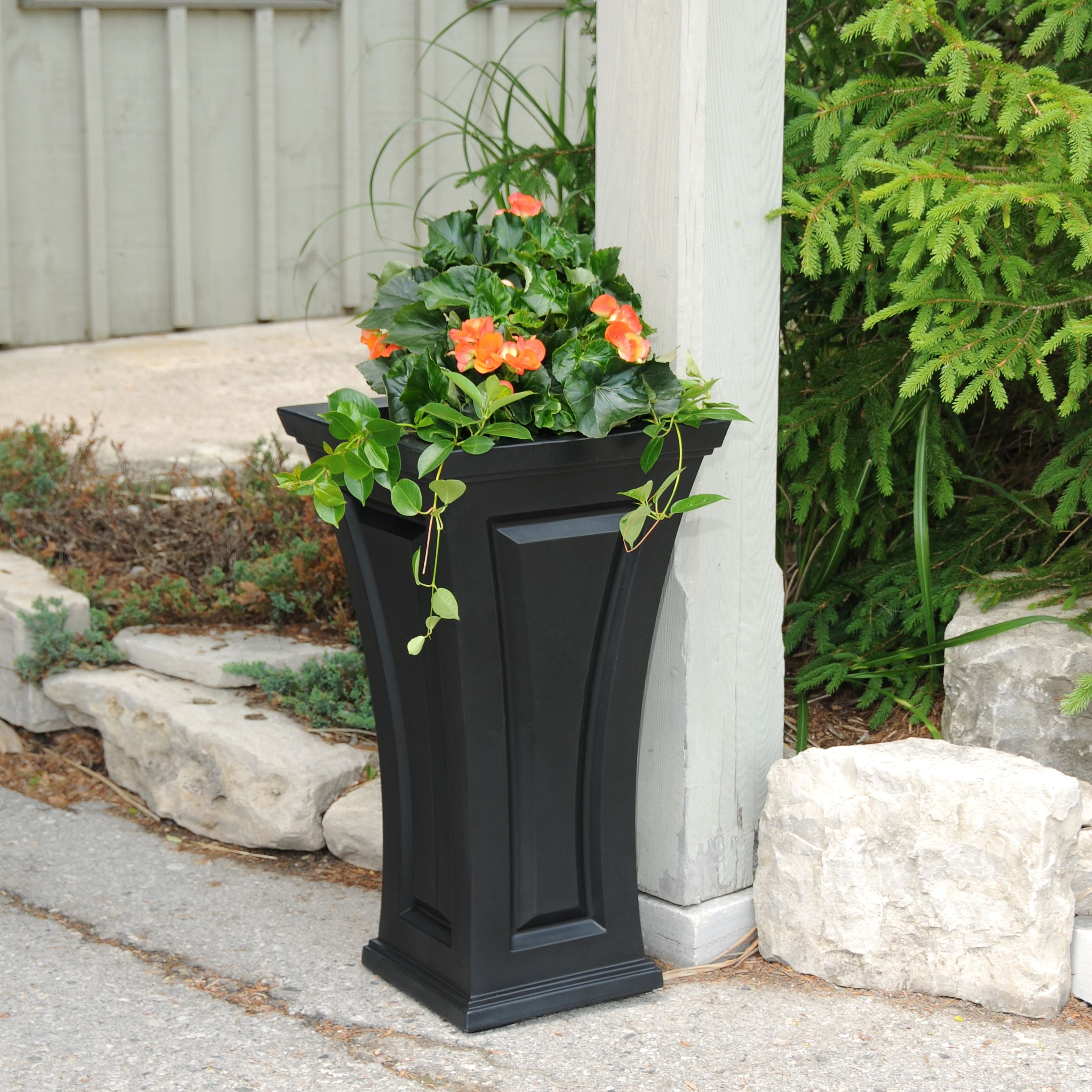 Cambridge Tall Planter Black by Mayne Inc.