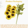 thumbnail image 4 of Ukeler Yellow Artificial Sunflowers 23 Inch in Height Handmade Fake Flowers with Stems Sunflowers Bouquet for Wedding Decoration, DIY Garden Decor, Party Decor, 9 Big Flowers Per Bunch, 4 of 7