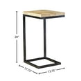 thumbnail image 4 of Blackpool Reclaimed Elm & Brushed Steel Martini End Table, 4 of 5