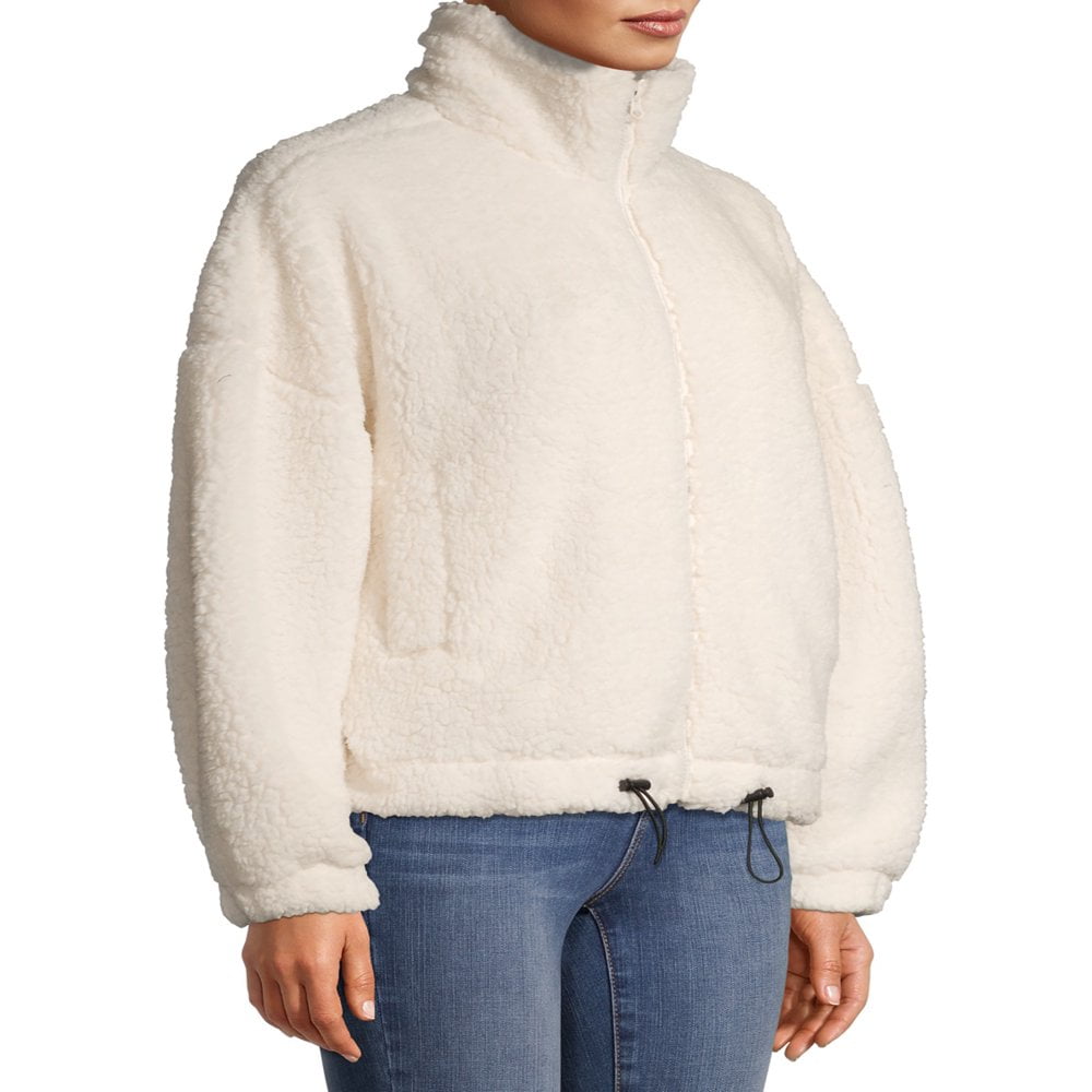 Mock neck sherpa jacket garage hotsell