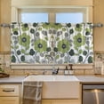 thumbnail image 2 of Yayeee Kitchen Curtains Tier Set of 2 Light Filtering 57"x24" Over Sink Window Panels, Retro Flower Print, 2 of 7