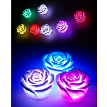 

Aousin LED Night Lamp Romantic Rose Flower Night Light Color Changed Lamp LED