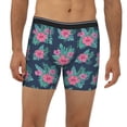 thumbnail image 2 of Men'S Boxer Briefs, Tropic Flower Leaves Soft And Breathable Mens Underwear Boxer Briefs With Widen Waist, 2 of 2