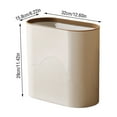 thumbnail image 3 of Dvkptbk Kitchen Trash Can Bathroom Trash Can Contactless Trash Can Large Capacity Trash Can 8L Living Room Trash Can Thickened Trash Can Home Essentials, 3 of 6