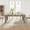 Retro Gray, variant on Farmhouse Dining Table for 6-8 People, 71 in Long Kitchen Tables with Wooden Sturdy Frame, 6 ft Large Rectangular Dinner Table for Dining Room, Kitchen, Black, 71" Non-extendable