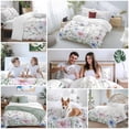 thumbnail image 5 of 3 Piece Pink Blue Spring Floral Duvet Cover Set Twin Size,Microfiber Comforter/Quilt Cover with Corner Ties and 2 Pillowcases,Watercolor Elegant Botanical All Season Soft Bedding with Zipper Closure, 5 of 8