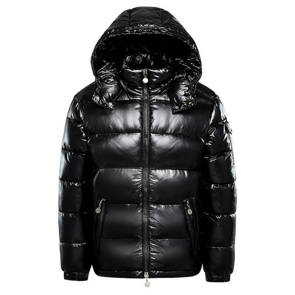 Men Bright Face Large Men Hood Size Hoodie with Wool Extreme Cold Winter Coats Padded Coat Winter Down Coats for Men Winter Coats Mens The Jacket with Hood