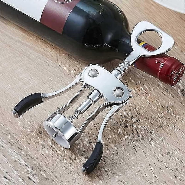 Wine Opener, Zinc Alloy Premium Wing Corkscrew Wine Bottle Opener with Multifunctional Bottles Opener, Upgrade