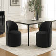 thumbnail image 3 of TOSEE 360° Swivel Velvet Barrel Chair, High-Density Sponge Dining Chair, Non-Slip Metal Base and Kitchen & Accent Chair, Dark Grey, 3 of 12