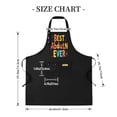 thumbnail image 5 of Colorful Design Kitchen Apron 2 Pack - Adjustable Bib Apron with " BEST ABOUT EVER " Text & Stars 2 Pockets Perfect for Cooking & Chef Use for Men & Women, 5 of 6