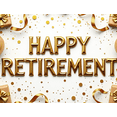 thumbnail image 4 of LUUFILx Happy Retirement Banner Gold Balloons and Gifts for Party Decorations Backdrop Event Supplies Celebration Photography Props, 4 of 7