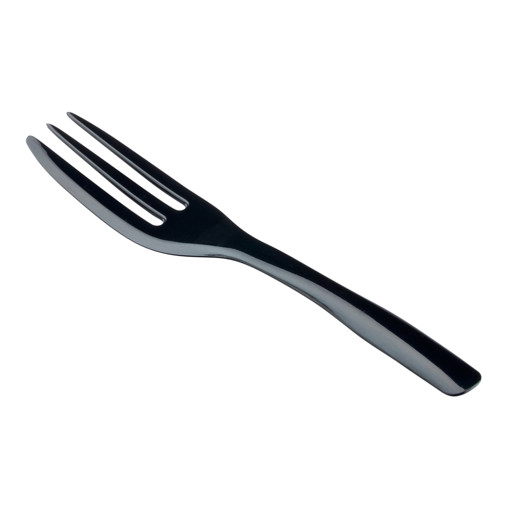 Black Plastic Cake Fork with Knife Edge 4" x 3/4" 500 count box