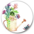 thumbnail image 2 of Designart - Succulents In Old Watering Can - Farmhouse Metal Circle Wall Art, 2 of 5