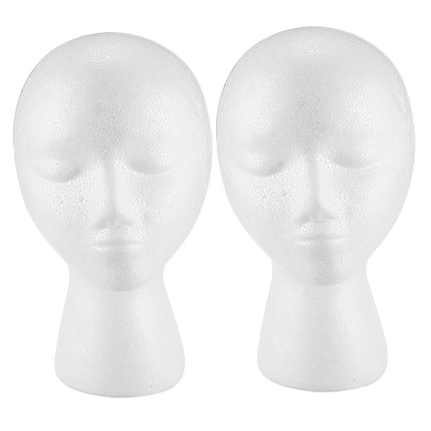 Styrofoam Foam Mannequin Wig Head Display Hat Cap Wig Holder White