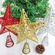 thumbnail image 2 of Adornos para árbol de Navidad, estrella superior de Metal con purpurina dorada y plateada, adornos de Feliz Navidad para el hogar, Año Nuevo 2024, 2 of 4