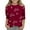 Red, variant on Toddler & Girls Soft Breathable Knit 3/4 Sleeve Top Valentine-Themed Angel Wing Heart Print Casual Daily Wear Comfortable Fashion Pullover Sweet Holiday-Style Kids Shirt Multiple Sizes