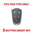 thumbnail image 4 of 2pcs Dobrev 5 Buttons Silicone Case Protector Key Fob Cover Smart Car Remote Holder for Cadillac XT 5 ATS CT6 XTS SRX CTS ATS-L Escalade CTS 2016 2017 (Black and Pink), 4 of 4